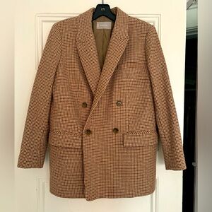 Everlane oversized double breasted wool blazer. Brown/camel/beige. Size 2.